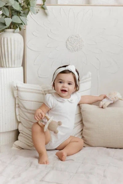 Ely's & Co. Organic Cotton Embroidered Collar Collection In White