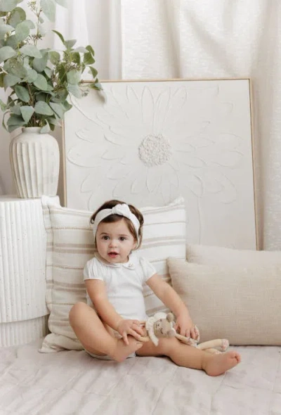 Ely's & Co. Organic Cotton Embroidered Collar Collection In White