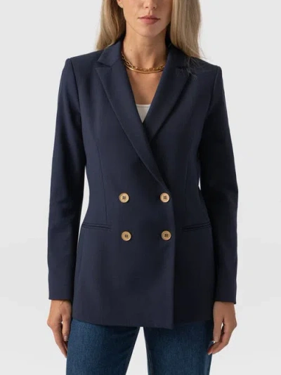 Saint And Sofia Saint + Sofia Cambridge Blazer In Blue