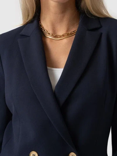 Saint And Sofia Saint + Sofia Cambridge Blazer In Blue