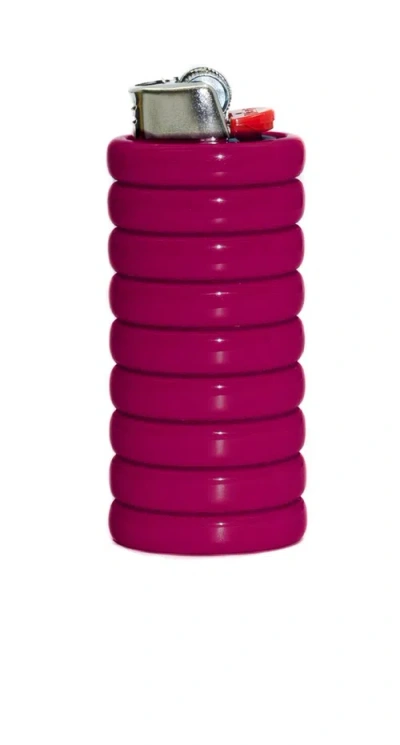 Fry Powers Gio Resin Lighter Holder In Pink