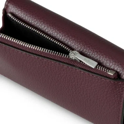 Mulberry Folded Multi-card Leather Wallet In Burgundy