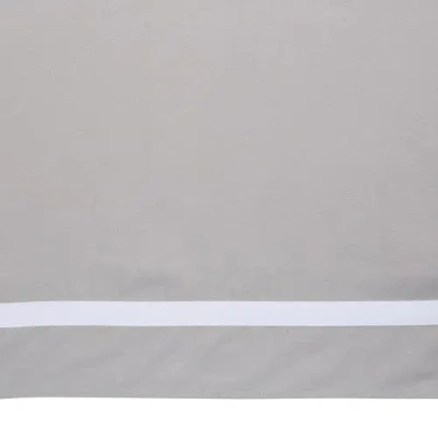 Lambs & Ivy Signature Linen With White Trim 4-sided Crib Skirt In Gray