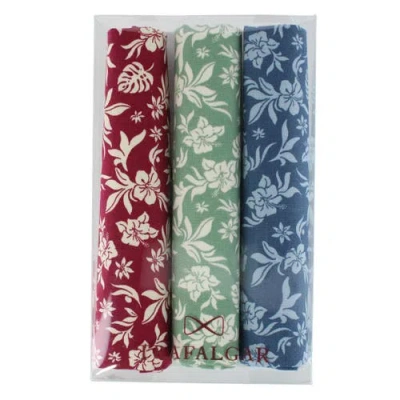 Trafalgar Oleander Floral And Vine Patterned Handkerchiefs In Multi