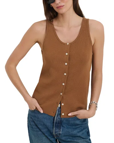 Alex Mill Louisa Vest In Cotton Cashmere In Brown