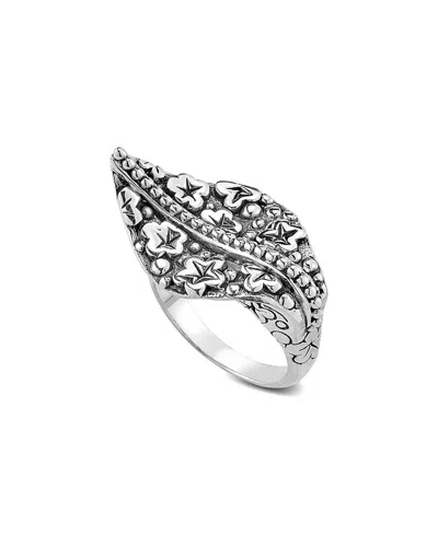 Samuel B. Sterling Silver Leaf Ring In Metallic