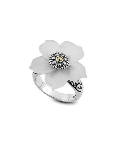 Samuel B. Crystal Flower Ring In Metallic