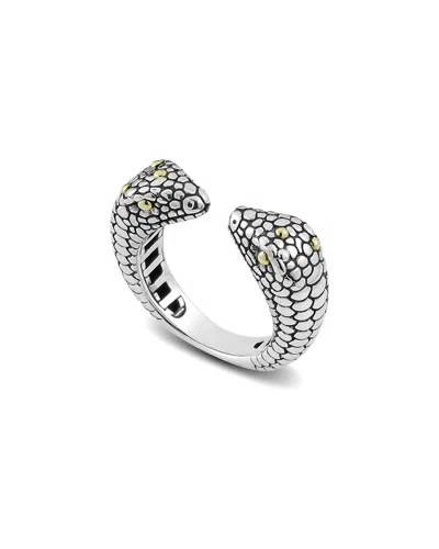 Samuel B. Snake Head Ring In Metallic