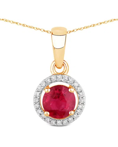 Diana M. 14k 0.62 Ct. Tw. Diamond & Ruby Pendant In Gold