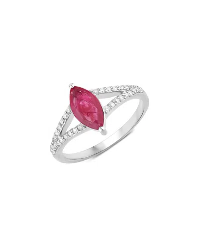 Diana M. 14k 1.58 Ct. Tw. Diamond & Ruby Ring In Metallic