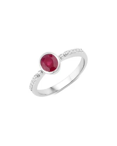 Diana M. 14k 1.00 Ct. Tw. Diamond & Ruby Ring In Metallic