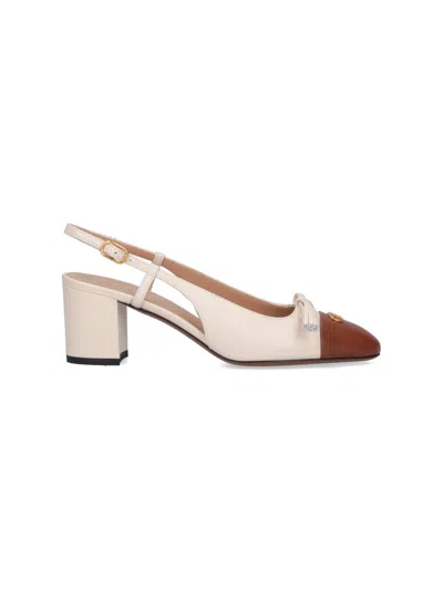Valentino Slingback Valet Du Roi Pumps In Butter/tobacco In Nude