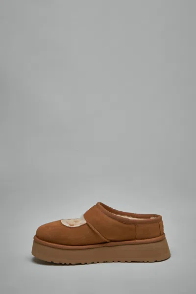 Ugg 44mm Bea Shearling & Suede Mules In Brown