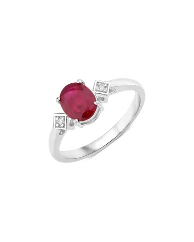 Diana M. 14k 1.22 Ct. Tw. Diamond & Ruby Ring In Metallic