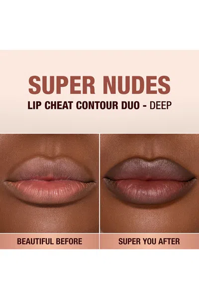 Charlotte Tilbury Super Nudes Lip Cheat Contour Duo Lip Liner In Multi