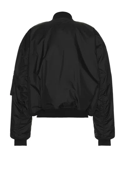 Balenciaga Black Nylon Uniform Merch Large Fit Bomber In Black