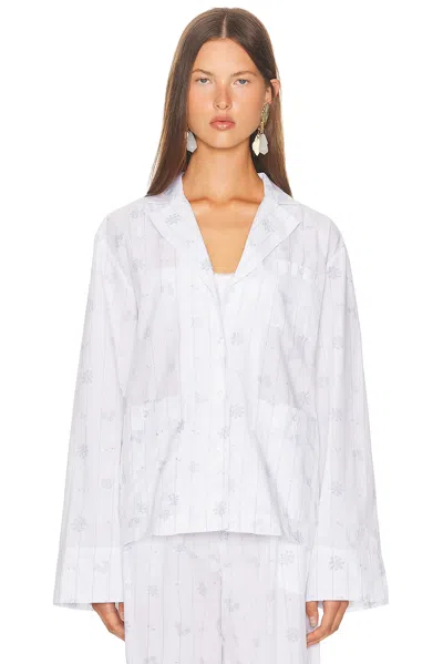 Helsa Pajama Top In Blue