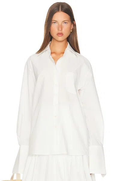 Helsa Classic Oversized Shirt In White