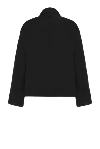 Y-3 Adidas Y 3 Black Sport Uniform Patch Jacket In Black