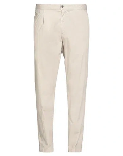 Devore Incipit Man Pants Beige Size 40 Cotton, Elastane In White