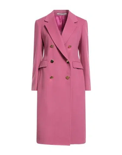 Tagliatore 02-05 Woman Coat Fuchsia Size 4 Virgin Wool, Cashmere In Pink