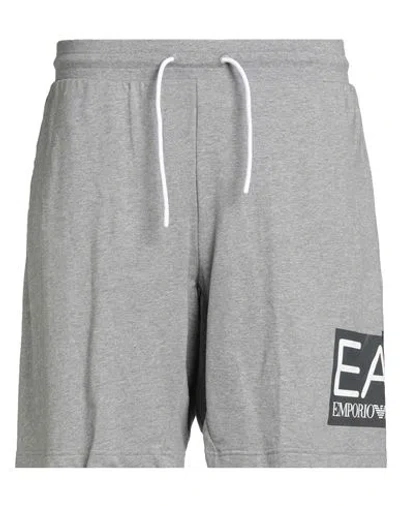 Ea7 Man Shorts & Bermuda Shorts Light Grey Size 3xl Cotton, Elastane In Gray