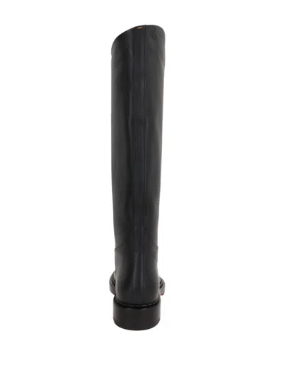 Santoni X 10 Corso Como Leather Boots In Black