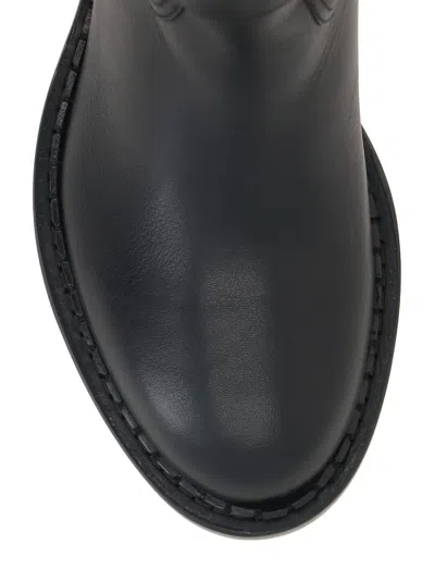 Santoni X 10 Corso Como Leather Boots In Black
