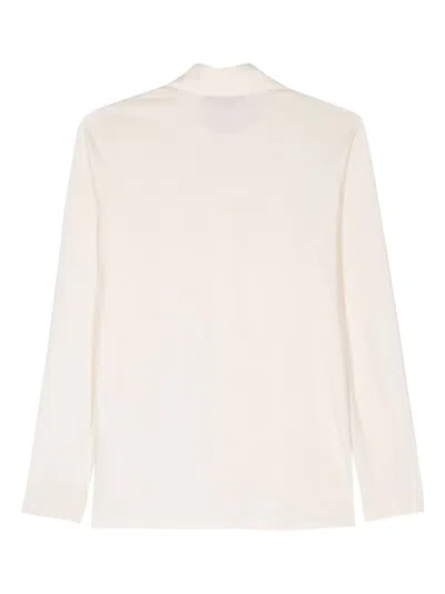 Seventy Chloé Cream Crepe Blouse In White