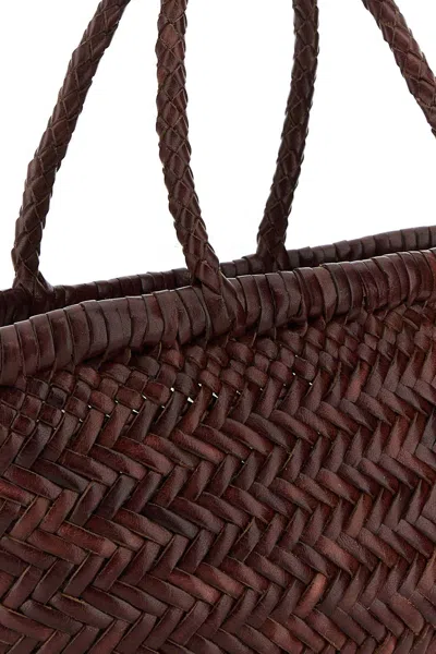 Dragon Diffusion Gora Mini Woven Leather Tote In Brown
