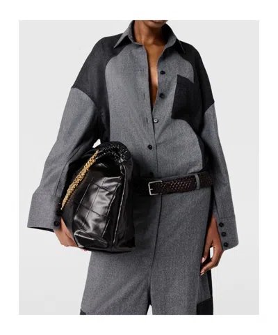 Stella Mccartney Oversized Gray Wool Shirt In Gray
