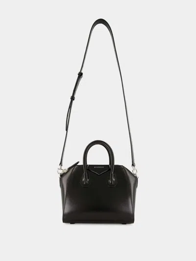 Givenchy Black Antigona Mini Leather Bag In Animal Print