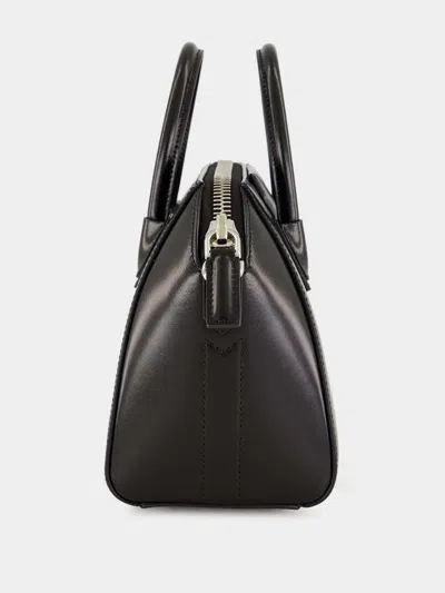 Givenchy Black Antigona Mini Leather Bag In Animal Print