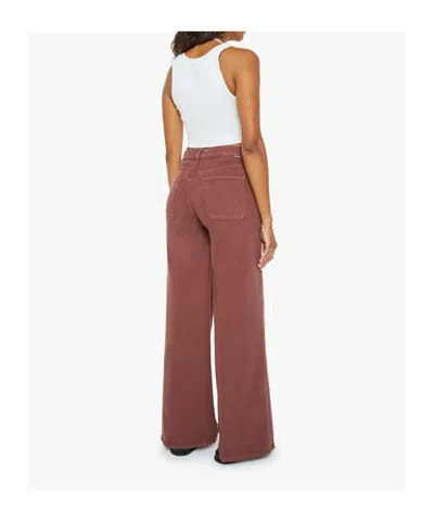 Mother Womens Cats And Dogs The Patch Pocket Undercover Sneak Wide-leg Stretch-denim Jeans In Red