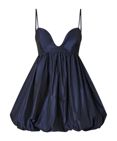 Pinko Sweetheart-neckline Puffball Dress In Blue