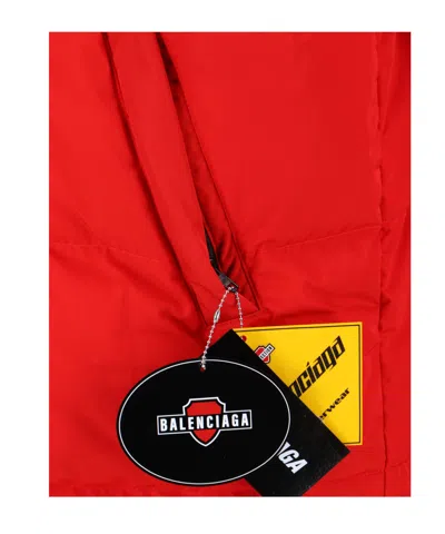 Balenciaga Logo Reversible Down Jacket In Black