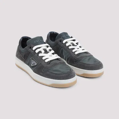 Prada Sneakers Downtown In Re-nylon And Gray Suede In Gray