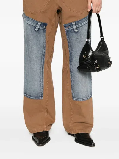 Andersson Bell Patchwork Panel Jeans In Brown