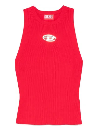 Diesel Logo Tank Top In Red