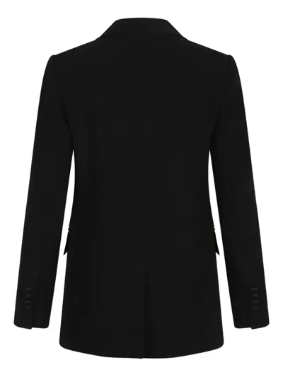 Max Mara Three-button Tailored Jacket In Black
