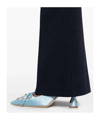 Pinko Flared Trousers With Pockets And Loops In Black