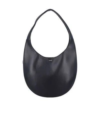 Coperni Medium Soft Swipe Leather Shoulder Bag In Black