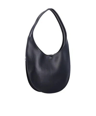 Coperni Medium Soft Swipe Leather Shoulder Bag In Black