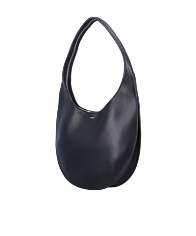 Coperni Medium Soft Swipe Leather Shoulder Bag In Black