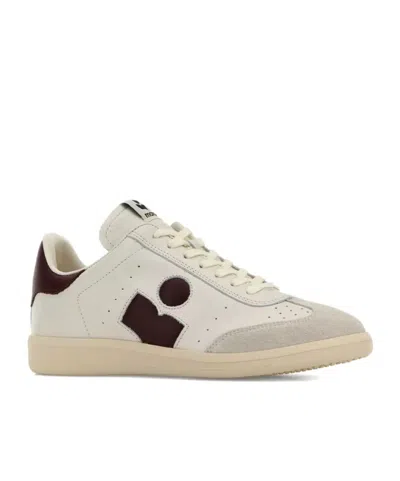 Isabel Marant Bryce Leather Sneakers With Suede Inserts In Neutral