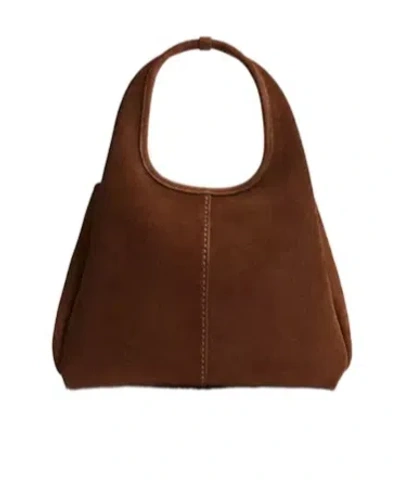 Coach Suede Tote Bag Detachable Strap In Brown