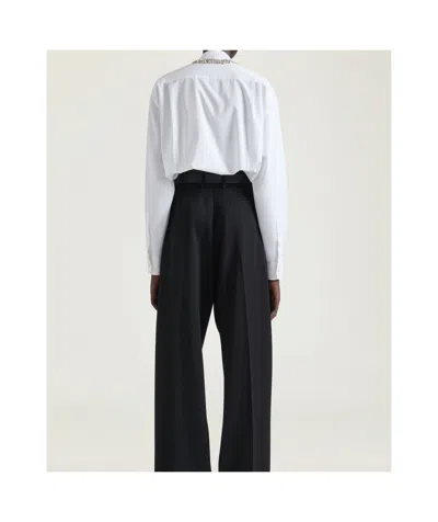 Givenchy Chemise Cropped En Popeline Avec Cristaux In White