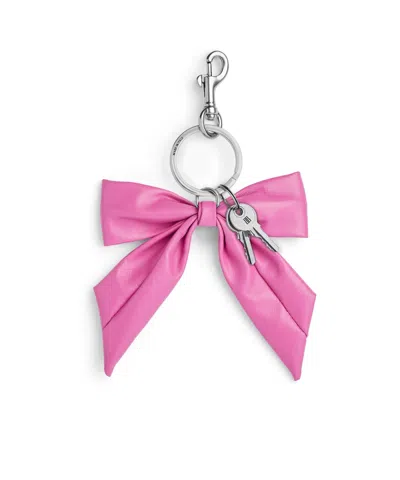 Balenciaga Whimsical Bow Keyring In Soft Pink Material In Pink