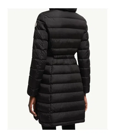 Moncler Black Flammette Down Jacket In Nylon Technique