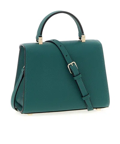 Valextra Iside Micro Leather Handbag In Green
